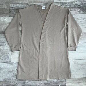 Gymshark Whitney‎ Simmons travel cardigan robe size medium Tan Beige